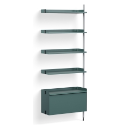 Blue Shelves + Anodised Aluminium Profiles – Pier System 120 - HAY