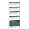 Blue Shelves + Anodised Aluminium Profiles – Pier System 120 - HAY