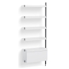 White Shelves + Black Anodised Aluminium Profiles – Pier System 120 - HAY