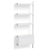 White Shelves + Anodised Aluminium Profiles – Pier System 130 - HAY