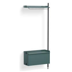 Pier System 1000 – PS Blue Shelves + Black Anodised Aluminium Profiles - HAY