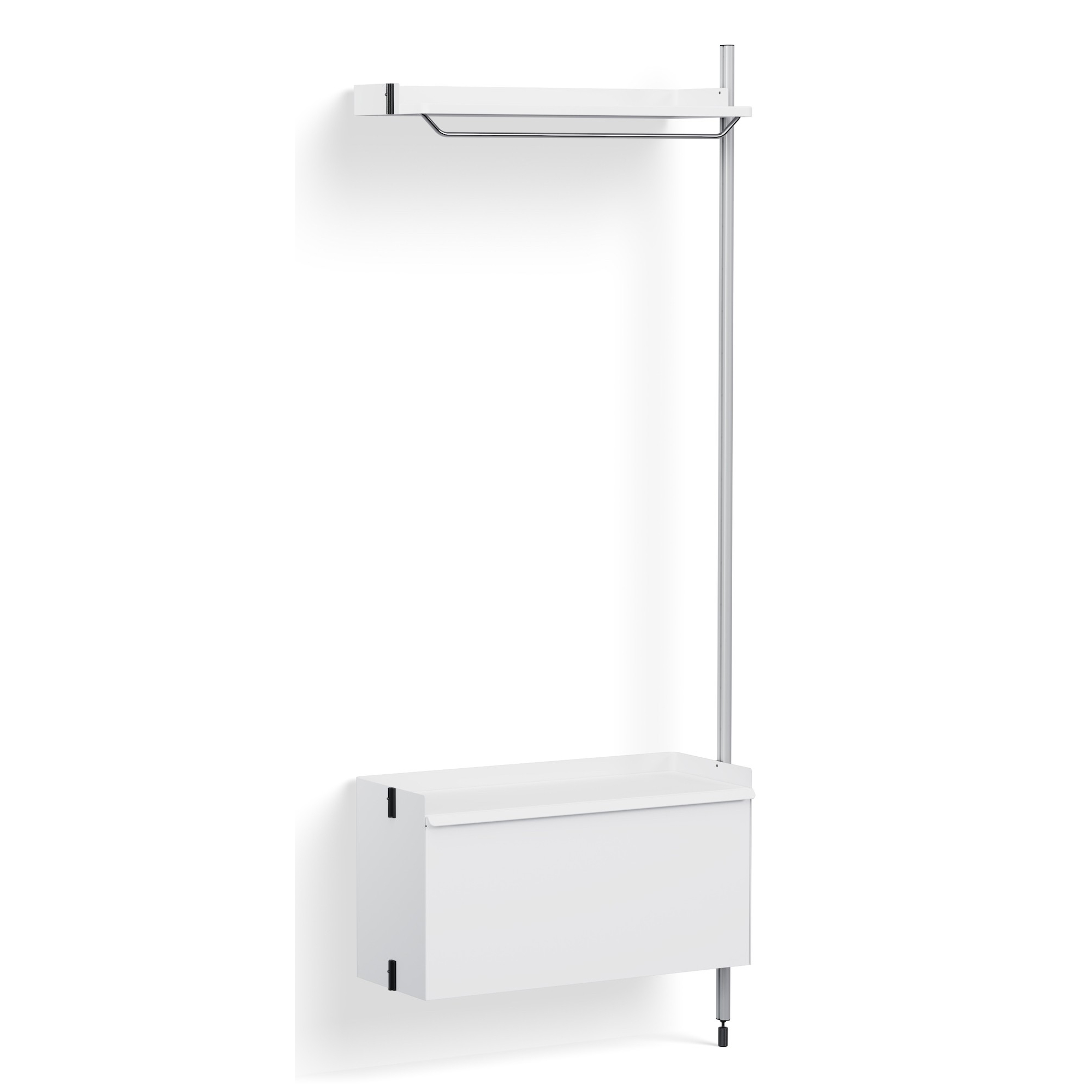 Pier System 1000 – PS White Shelves + Anodised Aluminium Profiles - HAY