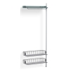 Pier System 1010 – PS Blue Shelf + Chromed Wire Shelves + Anodised Aluminium Profiles - HAY