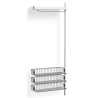 Pier System 1020 – PS White Shelf + Chromed Wire Shelves + Anodised Aluminium Profiles - HAY