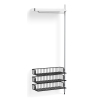 Pier System 1020 – PS White Shelf + Anthracite Wire Shelves + Anodised Aluminium Profiles - HAY