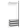 Pier System 1020 – PS White Shelf + Anthracite Wire Shelves + Black Anodised Aluminium Profiles - HAY