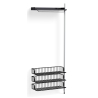 Pier System 1020 – PS Black Shelf + Anthracite Wire Shelves + Anodised Aluminium Profiles - HAY