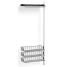 Pier System 1020 – PS Black Shelf + Chromed Wire Shelves + Anodised Aluminium Profiles - HAY