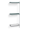 Pier System 1030 – PS Blue Shelves + Chromed Wire Shelf + Anodised Aluminium Profiles - HAY