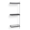 Pier System 1030 – PS Black Shelves + Anthracite Wire Shelf + Anodised Aluminium Profiles - HAY