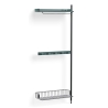 Pier System 1040 – PS Blue Shelves + Chromed Wire Shelf + Black Anodised Aluminium Profiles - HAY