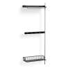 Pier System 1040 – PS Black Shelves + Anthracite Wire Shelf + Anodised Aluminium Profiles - HAY