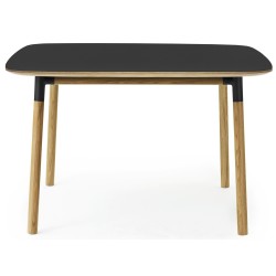 black linoleum/oak - 120x120cm - Form table - Normann Copenhagen