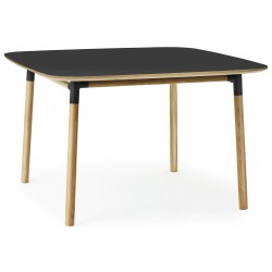 black linoleum/oak - 120x120cm - Form table - Normann Copenhagen