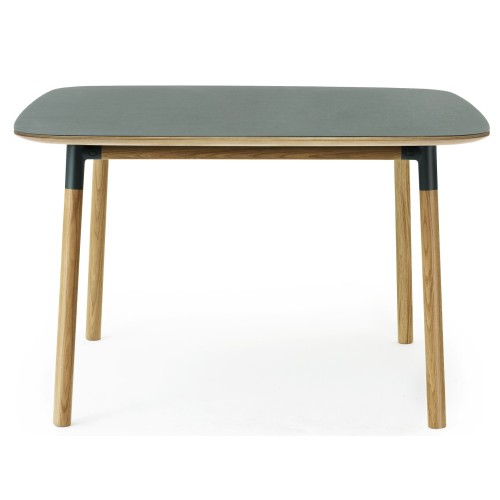 green linoleum/oak - 120x120cm - Form table - Normann Copenhagen