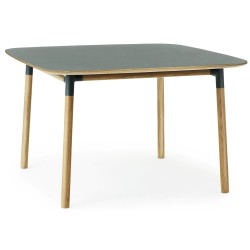 green linoleum/oak - 120x120cm - Form table - Normann Copenhagen