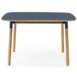 blue linoleum/oak - 120x120cm - Form table - Normann Copenhagen