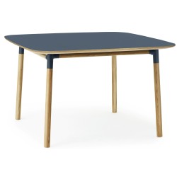 blue linoleum/oak - 120x120cm - Form table - Normann Copenhagen