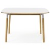 blanc stratifié/chêne - 120x120cm - table Form - Normann Copenhagen