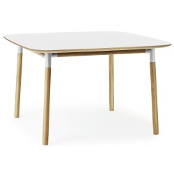 blanc stratifié/chêne - 120x120cm - table Form - Normann Copenhagen