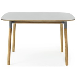 linoléum gris/chêne - 120x120cm - table Form - Normann Copenhagen