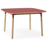 red linoleum/oak - 120x120cm - Form table - Normann Copenhagen