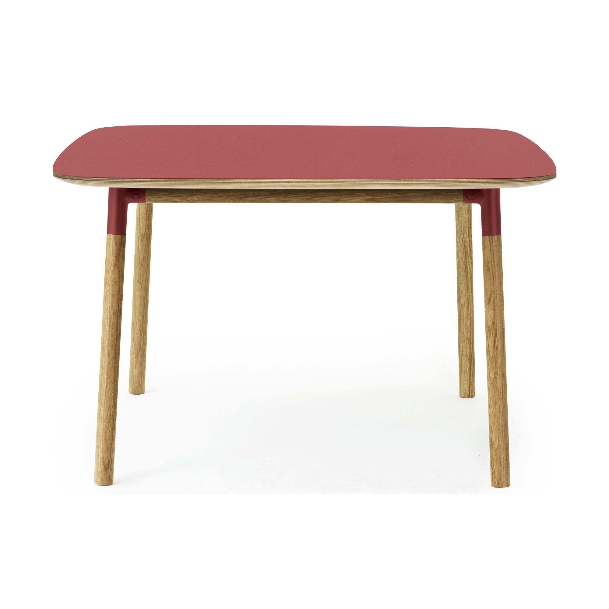 red linoleum/oak - 120x120cm - Form table - Normann Copenhagen