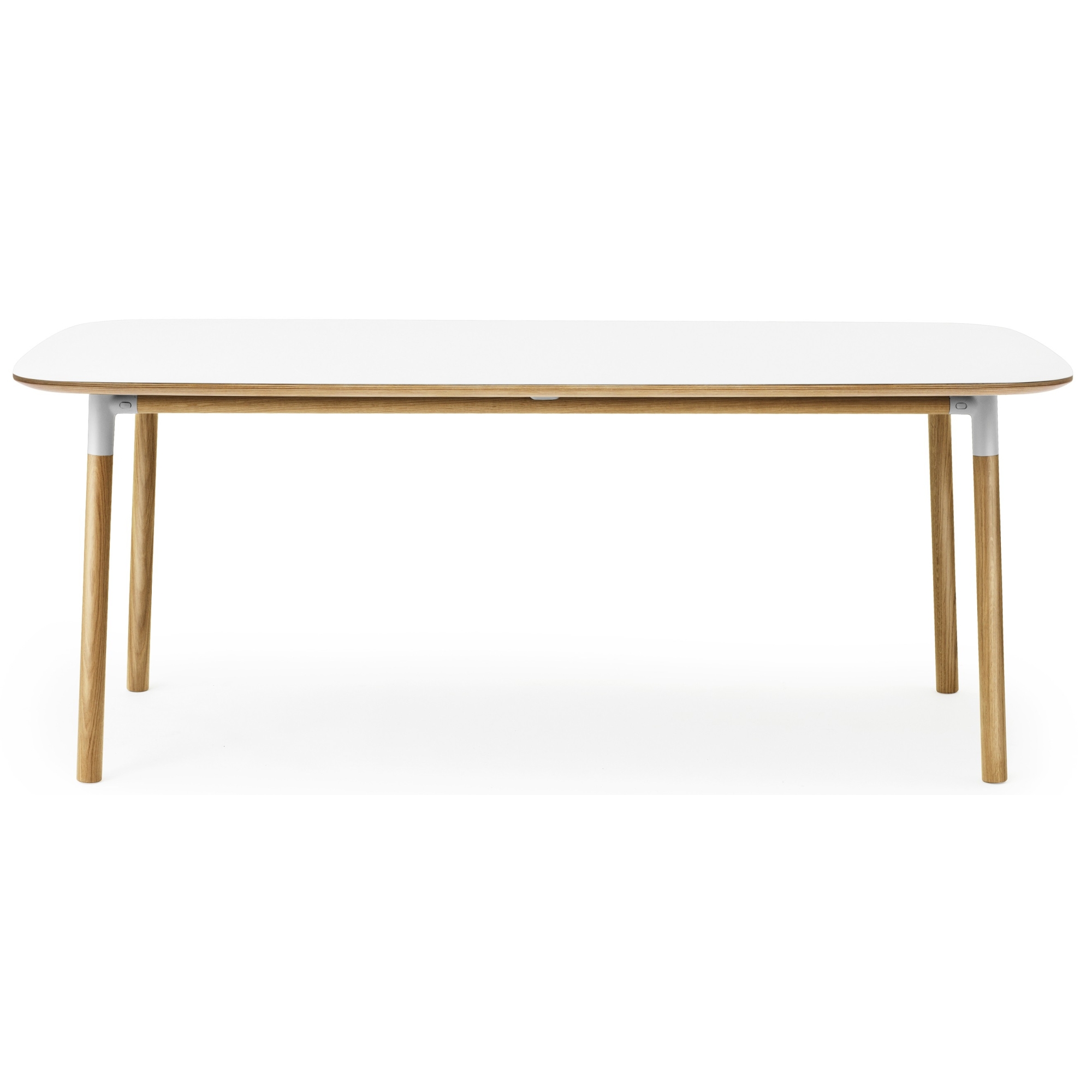 white laminate/oak - 95x200cm - Form table - Normann Copenhagen