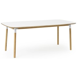 blanc stratifié/chêne - 95x200cm - table Form - Normann Copenhagen