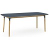 blue linoleum/oak - 95x200cm - Form table - Normann Copenhagen