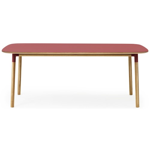 red linoleum/oak - 95x200cm - Form table - Normann Copenhagen