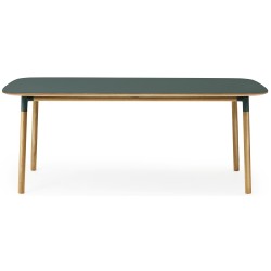 linoléum vert/chêne - 95x200cm - table Form - Normann Copenhagen