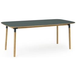 green linoleum/oak - 95x200cm - Form table - Normann Copenhagen