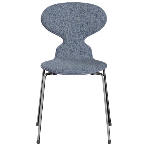 Ant Chair – Lavender blue coloured ash shell + fabric Vanir 713  + chrome legs - Fritz Hansen