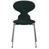 Ant Chair – Evergreen coloured ash shell  + fabric Vidar 1062  + chrome legs - Fritz Hansen