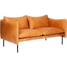 Tiki 2-seater sofa – Vintage Cognac leather + Black base - Fogia