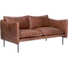 Tiki 2-seater sofa – Vintage Rangers leather + Black base - Fogia