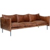 Tiki 3-seater sofa – Vintage Rangers leather + Black base - Fogia