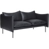 Tiki 2-seater sofa – Elmosoft 99999 leather + Black base - Fogia