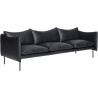 Tiki 3-seater sofa – Elmosoft 99999 leather + Black base - Fogia