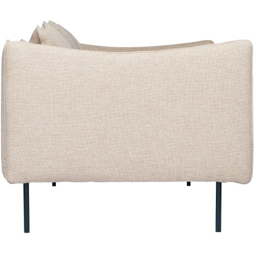 Tiki 2-seater sofa – Clay 0010 fabric + Black base - Fogia