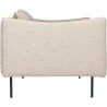 Tiki 2-seater sofa – Clay 0010 fabric + Black base - Fogia