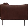 Tiki 2-seater sofa – Vintage Dark Chocolate leather + Black base - Fogia