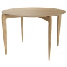 Ø60 - lacquered oak - Foldable Tray Table - Fritz Hansen