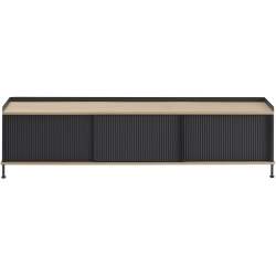 chêne/noir - buffet horizontal Enfold – L186 x P45 xH48cm - Muuto