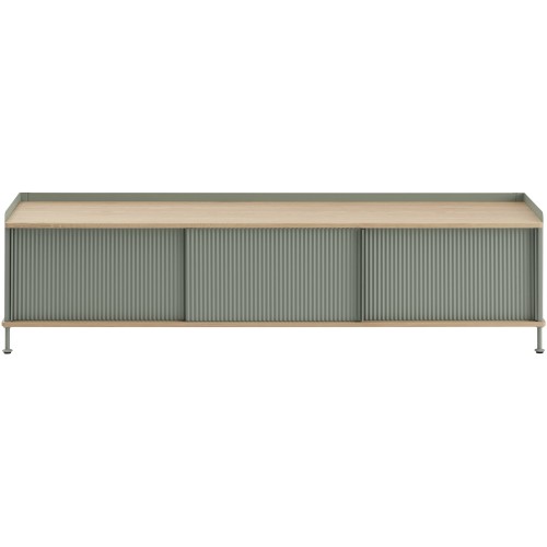 oak/dusty green - horizontal Enfold sideboard – W186 x D45 xH48cm - Muuto