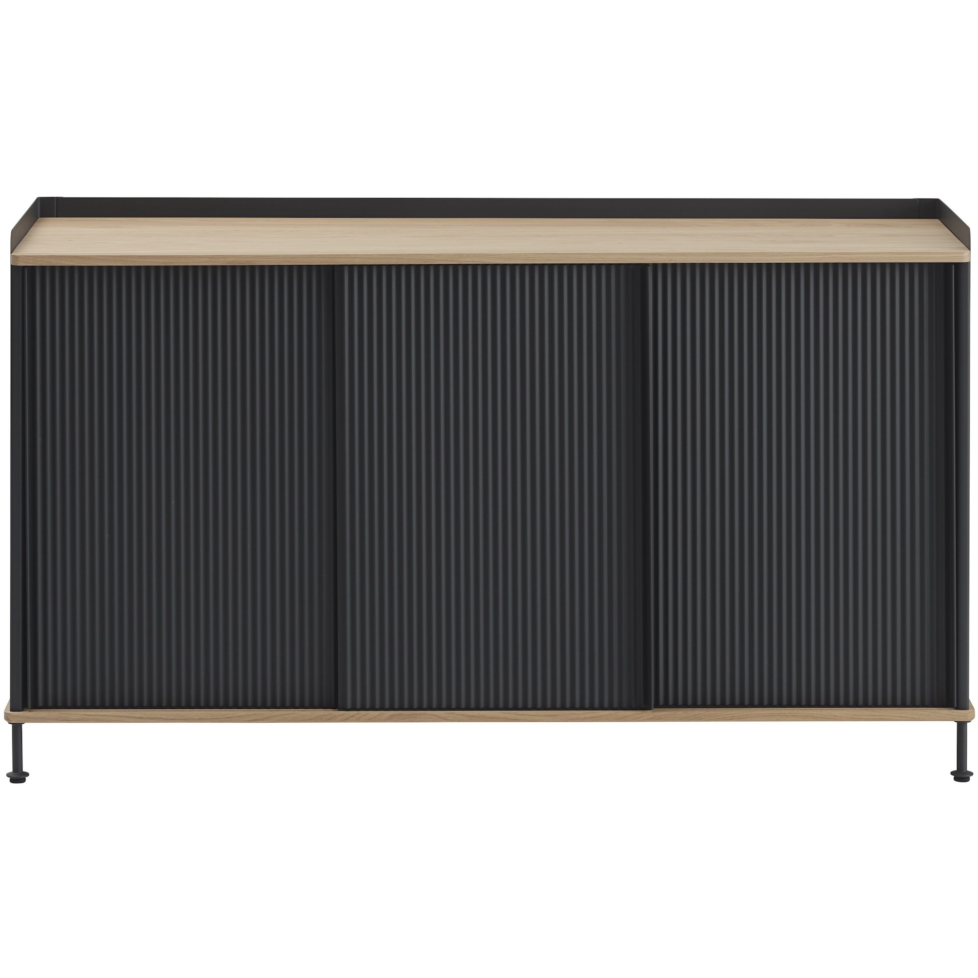 chêne/noir - buffet vertical Enfold – L148 x P45 x H85cm - Muuto