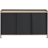 chêne/noir - buffet vertical Enfold – L148 x P45 x H85cm - Muuto