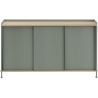 chêne/dusty green - buffet vertical Enfold – L148 x P45 x H85cm - Muuto