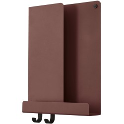 Folded shelf - L29,5 x P8 x H40 cm - Deep Red - Muuto